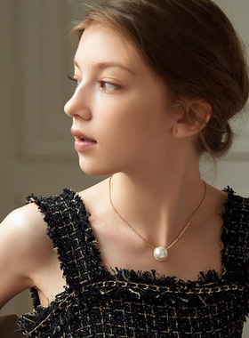 XKDDCT巴洛克气质半面光亮珍珠项