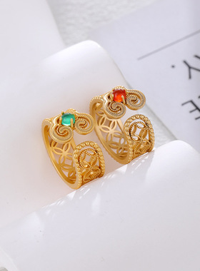 XKDDCT新款中古风玛瑙戒指女士