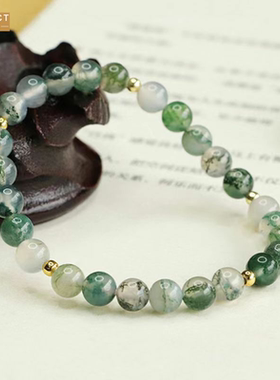 XKDDCT水草手串飘花串珠手链绿色