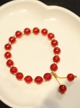 XKDDCT直播爆款天然8MM红手链女