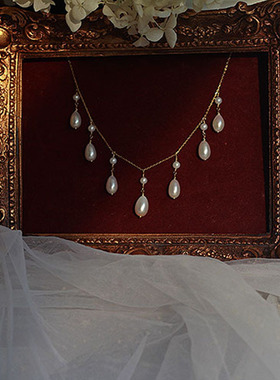 XKDDCT天然淡水珍珠水滴女式项链