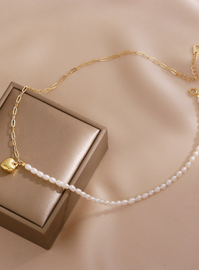 XKDDCT天然淡水珍珠项链韩版链条