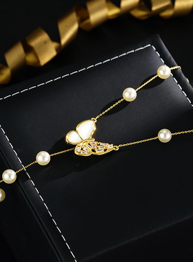 XKDDCT爆款轻奢珠珠贝壳蝴蝶小众