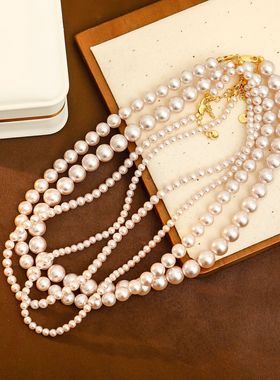 XKDDCT施家正圆珍珠项链女轻奢小