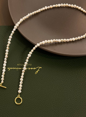 XKDDCT3mm天然珍珠巴洛克项链女
