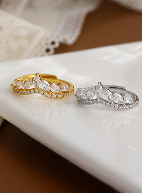 XKDDCT新款真金电镀皇冠锆石韩系