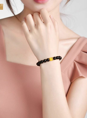 XKDDCT新款石黑石虎眼手串韩版