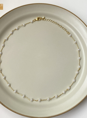 XKDDCT新款风甜美气质珍珠项链