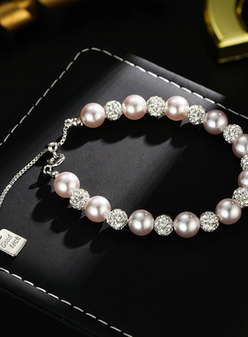 XKDDCT高级感曼塔玫瑰色大小珠珠