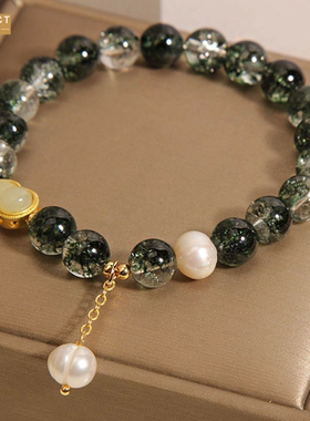 XKDDCT新款绿水晶手链女款小众