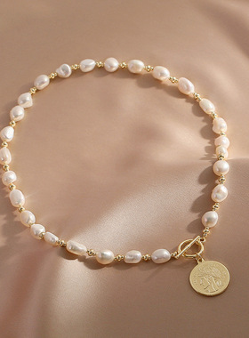 XKDDCT天然淡水项链巴洛克珍珠O