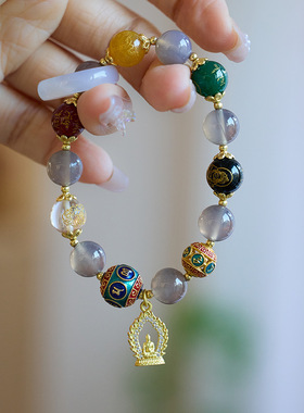 XKDDCT寺庙同款天然五路财神手链