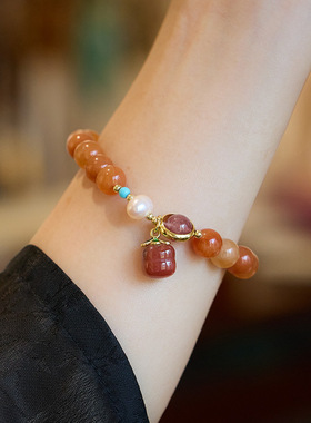 XKDDCT天然新疆金丝玉柿柿如意圆