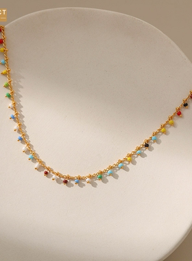 XKDDCT新款欧美铜镀14K金彩色米