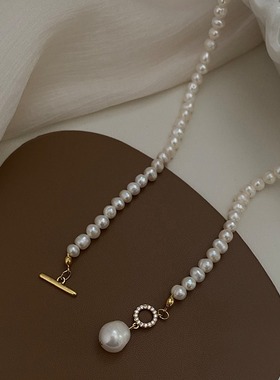 XKDDCT5mm近圆天然淡水珍珠项链