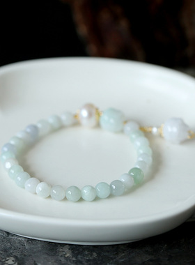 XKDDCT原创天然淡水珍珠面翡翠莲