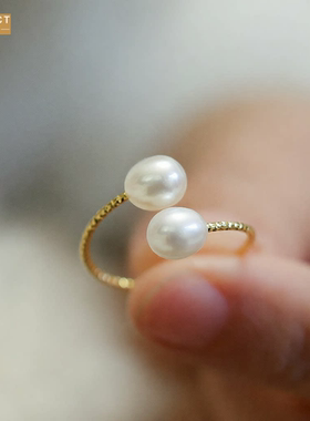 XKDDCT新款淡水珍珠戒指女士活