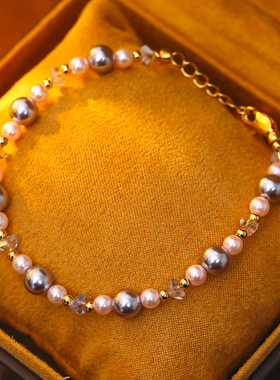 XKDDCT曼塔玫瑰粉色紫色混采珍珠