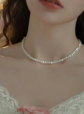 XKDDCT新款45mm巴洛克珍珠项链女