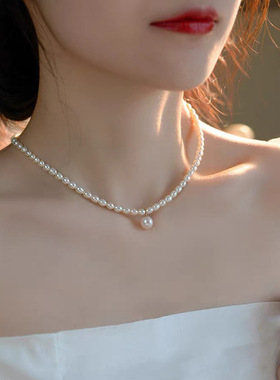 XKDDCT天然淡水珍珠项链小众百搭