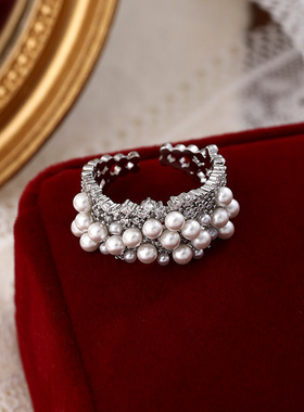 XKDDCT新款小众设计皇冠锆石珍珠