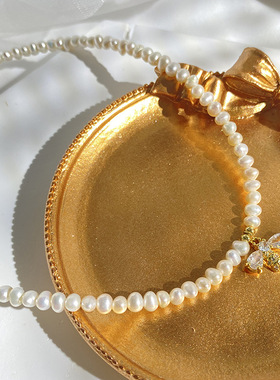 XKDDCT天然淡水珍珠女式项链小众