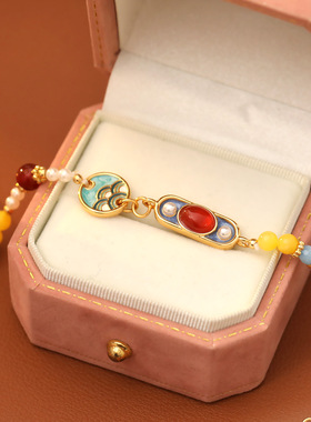XKDDCT新中式国风珐琅彩色手链天