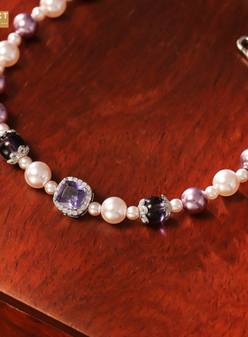 XKDDCT紫水晶施家珍珠手链高级感