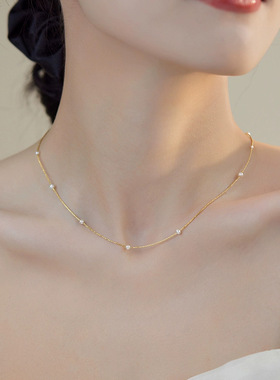 XKDDCT新款天然淡水珍珠项链双层