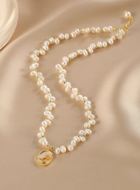 XKDDCT天然淡水项链巴洛克风格珍