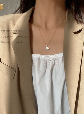 XKDDCT新款扇形贝壳项链女仙气