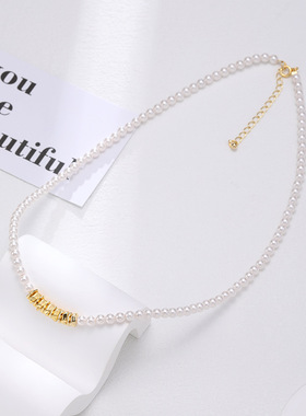XKDDCT珍珠不掉色女春夏锁骨链串