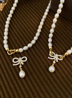 XKDDCT新款珍珠项链女气质蝴蝶
