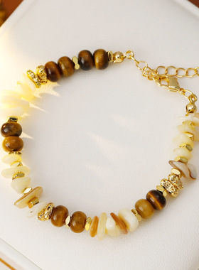 XKDDCT美拉德风虎眼石手链复古时