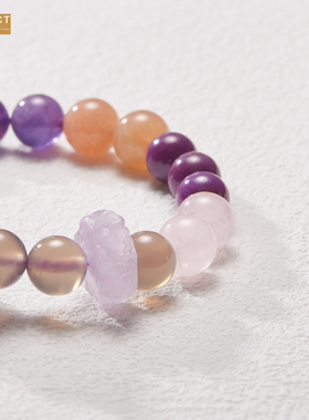 XKDDCT新款紫离火手链串珠女紫