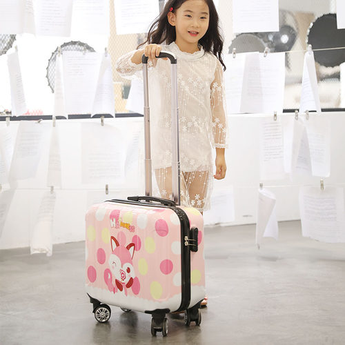 韩版行李箱男女18寸迷你登机箱儿童拉杆箱16寸小清新密码箱旅行箱 - 图1
