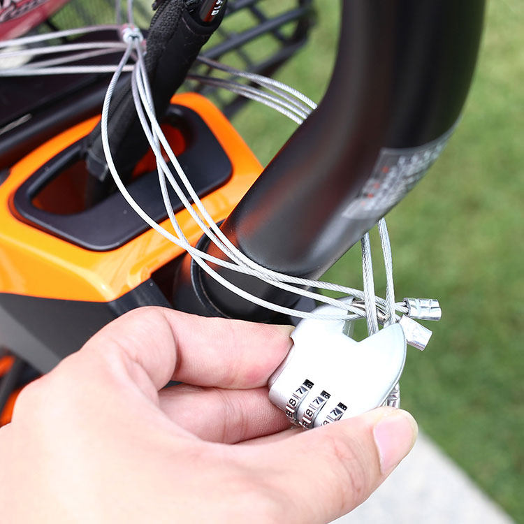 ecyzj头盔网兜防盗锁包胶不锈钢丝绳密码摩托自行车通用足球网,淘宝优惠券,粉丝福利购,淘宝优惠卷