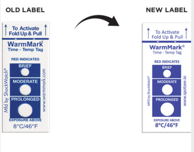 Warmmark温度标签不可逆时间贴冷链医疗疫苗物流记录美国原装进口 - 图0