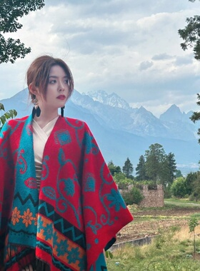 云南丽江旅游拍照披肩青海西藏