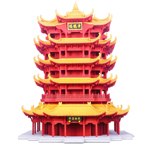 西安钟楼黄鹤楼故宫太和殿模型3d打印古建筑快速定制设计人工上色 - 图2