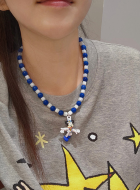 JMH小吴同学 小众潮流撞色项链米奇米妮多巴胺可爱锁骨链日韩配饰