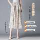 ແບບແຫ່ງຊາດ Ice Silk Wide Leg Cropped Pants 2025 Summer New High Waist Pants Casual Loose Cool Thin Skirts for Women