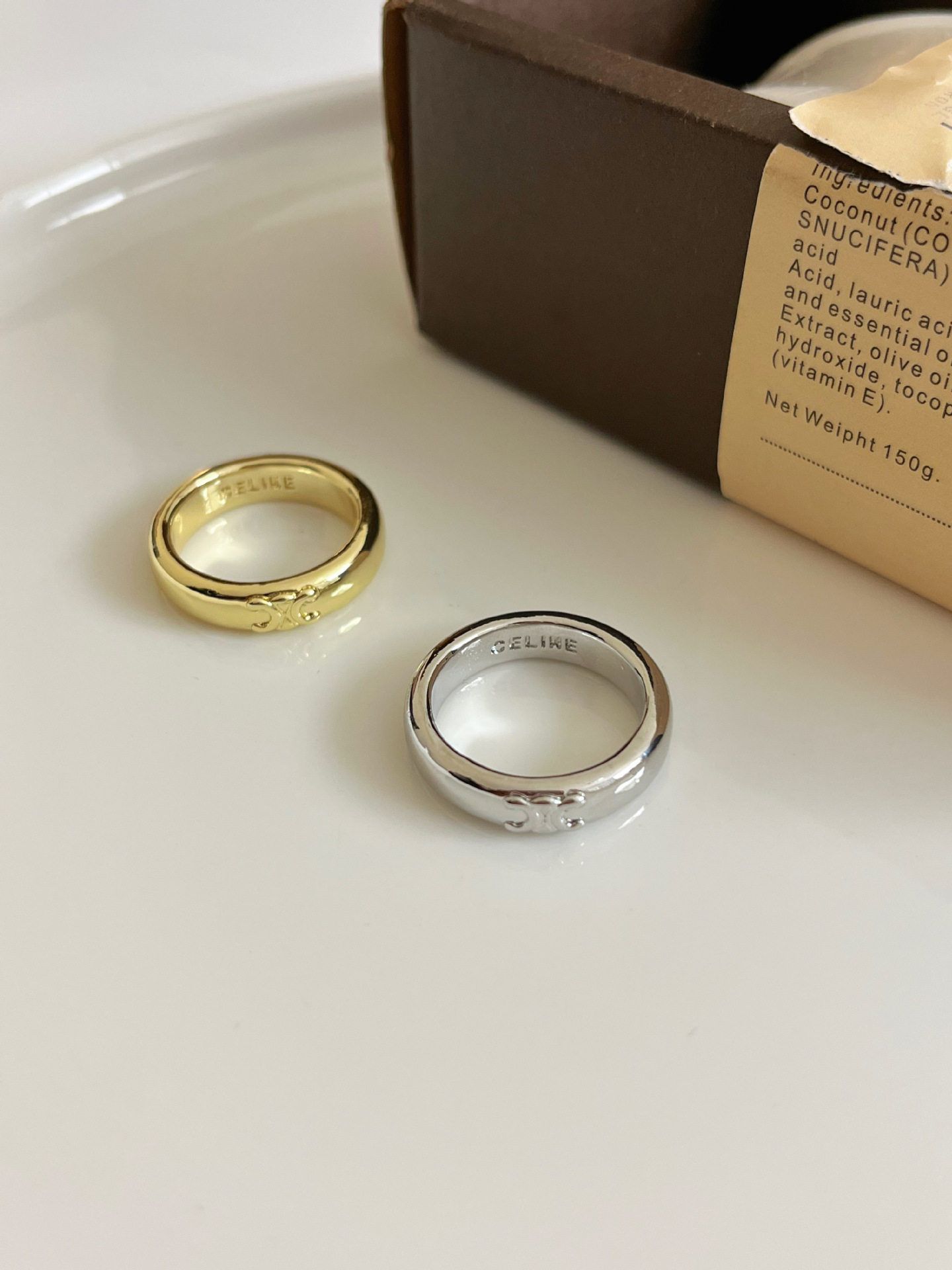 CEL高级感字母素圈高级感戒指女时尚个性ins冷淡风小众设计指环,淘宝优惠券,粉丝福利购,淘宝优惠卷