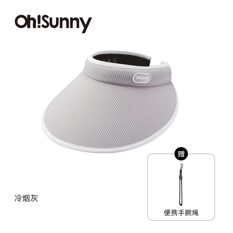 ohsunny防晒帽子女春夏户外太阳防紫外线遮脸遮阳空顶大檐蛋糕帽-图2