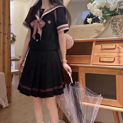 【月野HOUSE】*淑吉高*原创温柔蔷薇粉三本冬服日系JK制服套装 - 图3