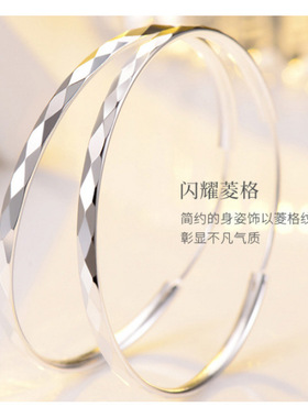 925纯银耳针拒绝过敏大耳圈气质