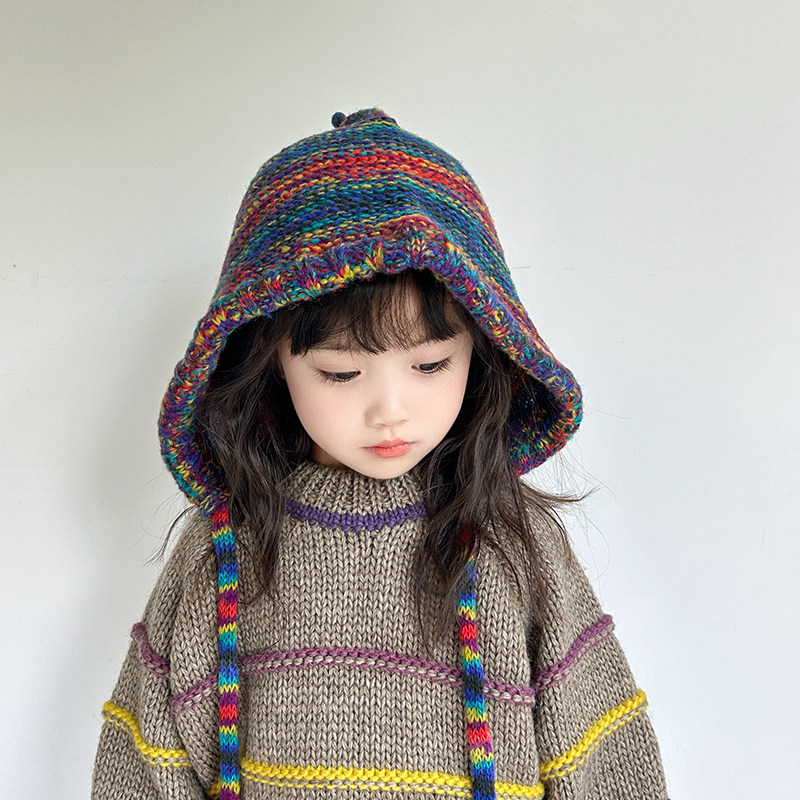 儿童帽子冬季宝宝毛线帽女孩护耳帽女童外出加厚保暖可爱超萌帽,淘宝优惠券,粉丝福利购,淘宝优惠卷