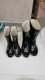 Authentic time-honored rubber non-slip fishing water shoes rain boots men's mid-tube rubber overshoes black rubber shoes