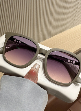 简约方框渐变色防紫外线墨镜