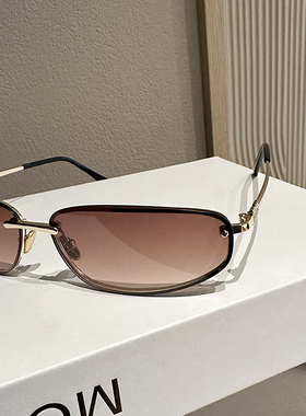 无框曲面Y2K复古太阳镜紫外线